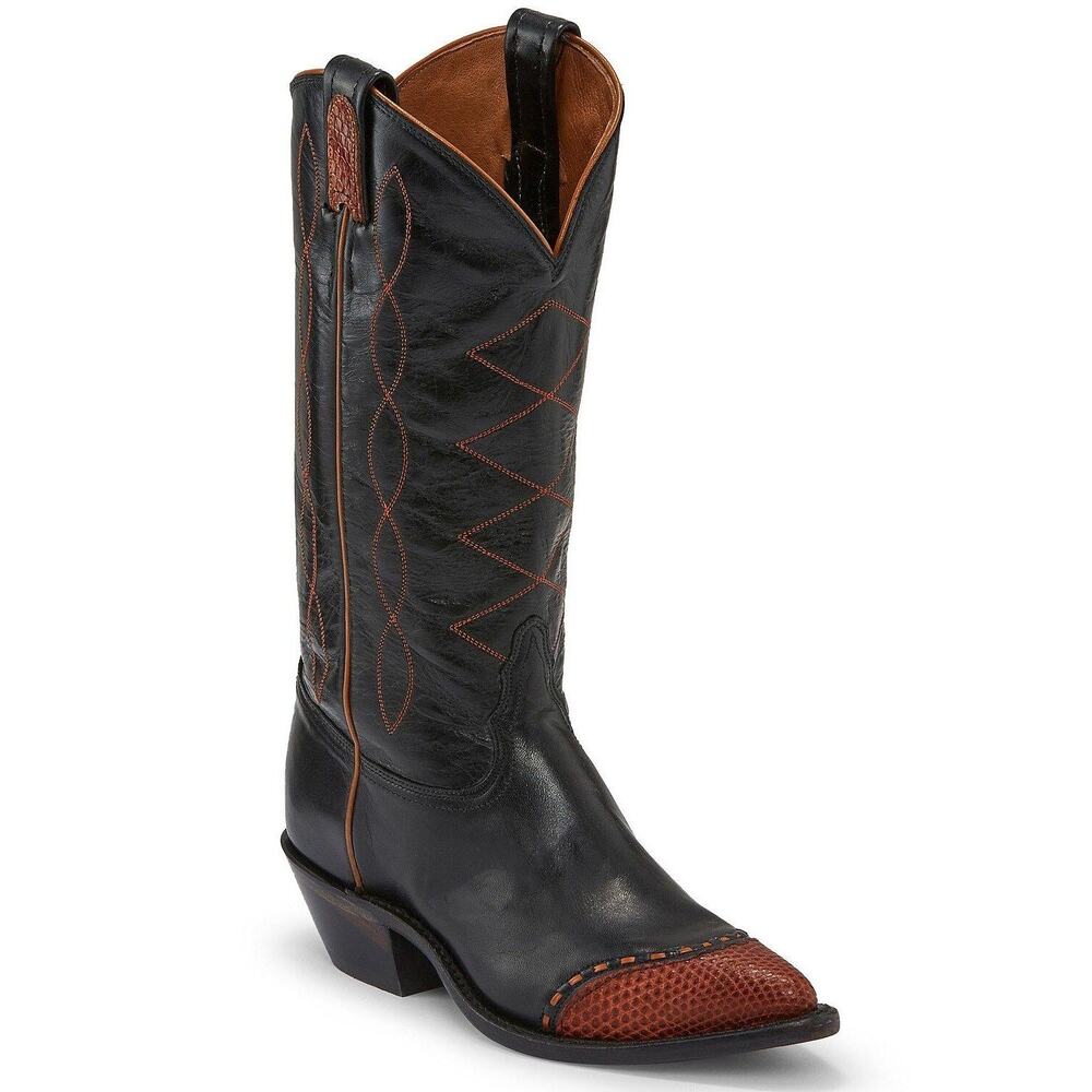 NEW Tony Lama Emilia Black Western Boot‎ Snip Toe Leather Cowgirl Cowboy Classic